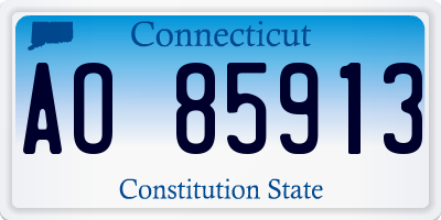 CT license plate AO85913