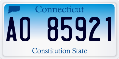 CT license plate AO85921
