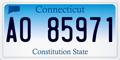 CT license plate AO85971