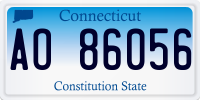 CT license plate AO86056
