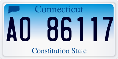 CT license plate AO86117