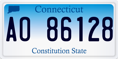 CT license plate AO86128