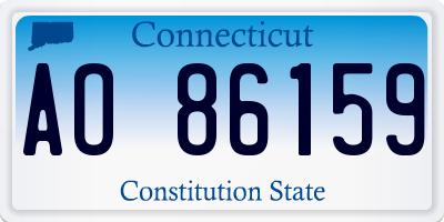 CT license plate AO86159