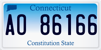 CT license plate AO86166