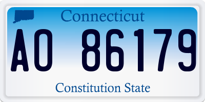 CT license plate AO86179