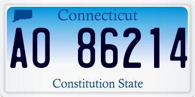 CT license plate AO86214