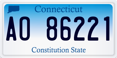 CT license plate AO86221