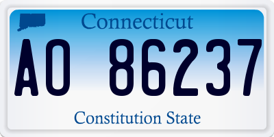 CT license plate AO86237