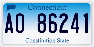 CT license plate AO86241