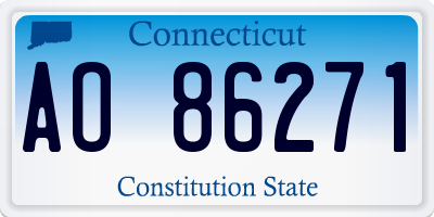 CT license plate AO86271