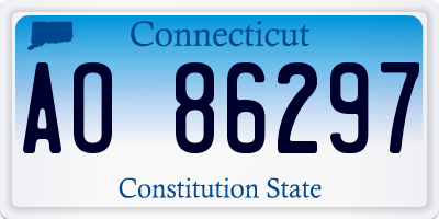 CT license plate AO86297