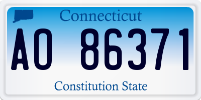 CT license plate AO86371