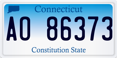 CT license plate AO86373