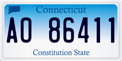 CT license plate AO86411