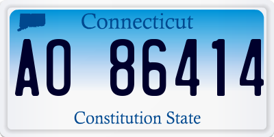CT license plate AO86414