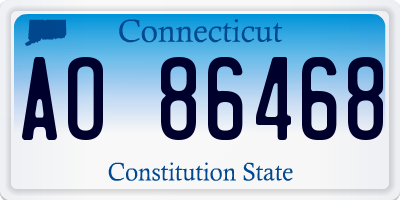 CT license plate AO86468