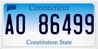 CT license plate AO86499