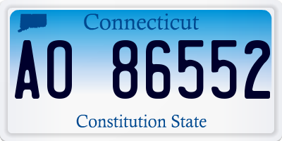 CT license plate AO86552
