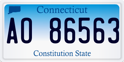 CT license plate AO86563