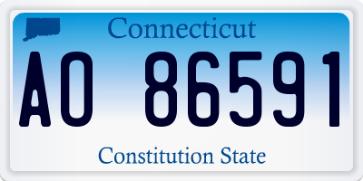 CT license plate AO86591