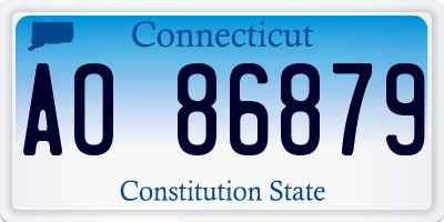 CT license plate AO86879