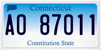 CT license plate AO87011