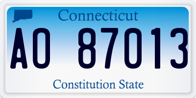 CT license plate AO87013