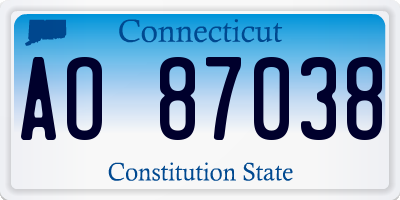 CT license plate AO87038
