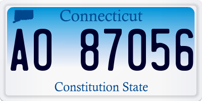 CT license plate AO87056