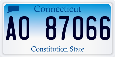CT license plate AO87066