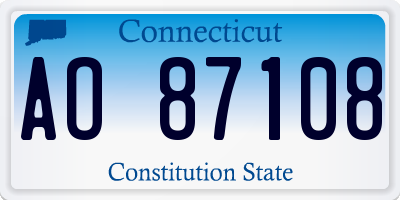 CT license plate AO87108