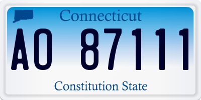 CT license plate AO87111