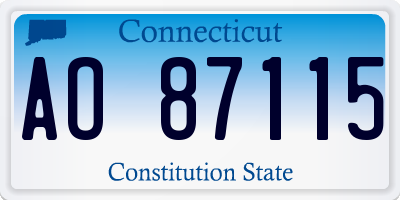 CT license plate AO87115