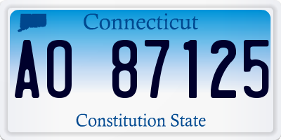 CT license plate AO87125