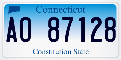 CT license plate AO87128