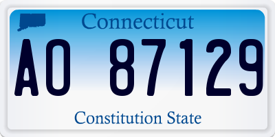 CT license plate AO87129