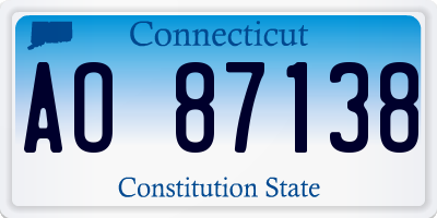 CT license plate AO87138