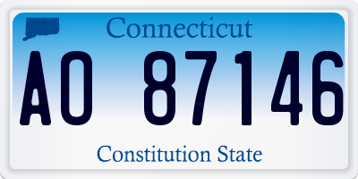 CT license plate AO87146