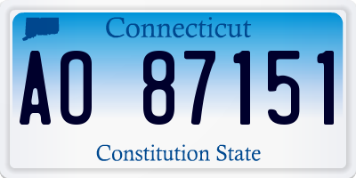 CT license plate AO87151
