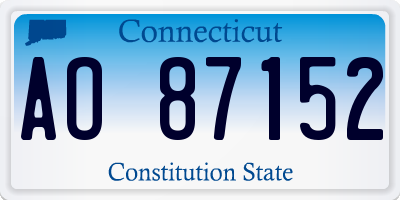 CT license plate AO87152