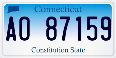 CT license plate AO87159
