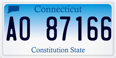 CT license plate AO87166