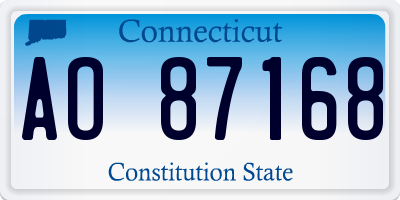 CT license plate AO87168