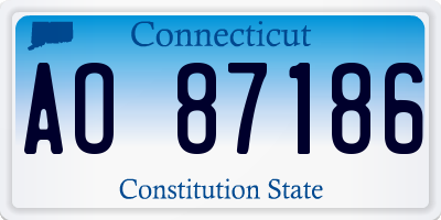 CT license plate AO87186