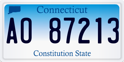 CT license plate AO87213