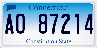 CT license plate AO87214