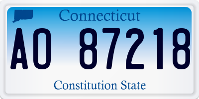 CT license plate AO87218