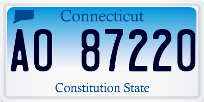 CT license plate AO87220