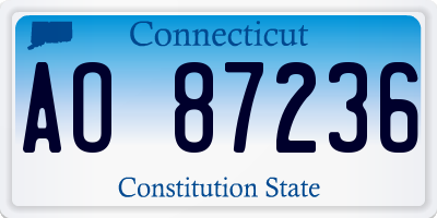 CT license plate AO87236