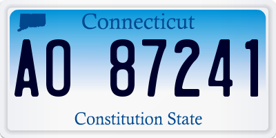 CT license plate AO87241